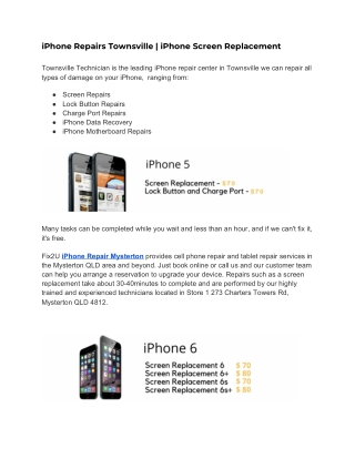 iPhone Repairs Townsville | iPhone Screen Replacement