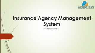 Insurance Agency Management System - WINSURTECH