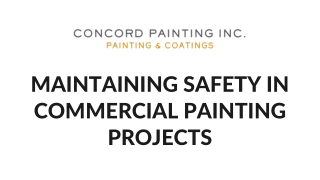 Maintaining Safety in Commercial Painting Projects