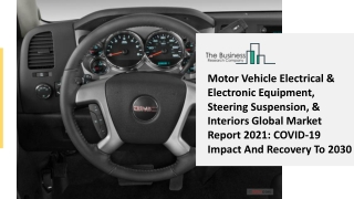 Global Motor Vehicle Electrical And Electronic Equipment, Steering Suspension, And Interiors Market Opportunities And St