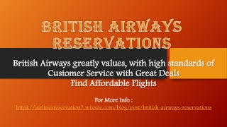 British Airways Reservations