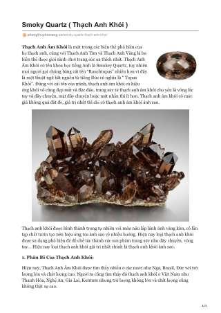 Smoky Quartz ( Thạch Anh Khói )