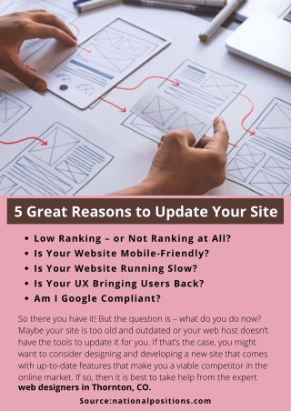 5 Great Reasons to Update Your Site