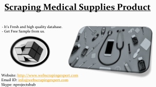 Scraping Medical Supplies Product