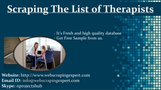 Scraping The List of Therapists