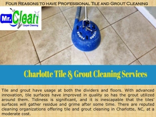 Four Reasons to have Professional Tile and Grout Cleaning