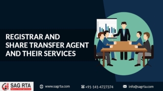 Get to Know About Registrar and Share Transfer Agent by SAG RTA