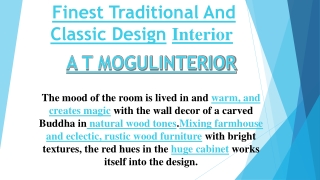  Finest Traditional And Classic Design Interior