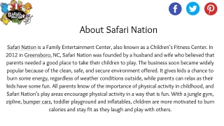 Best Kids Birthday Party Places, Indoor Birthday Party Places for Kids - Safari Nation