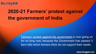 2020-21 Farmers’ protest against the government of India