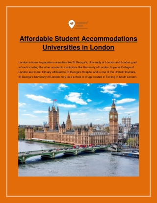 Affordable Student Accommodations Universities in London