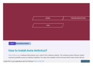 Install Avira Antivirus | Enjoy Multilayer Protection
