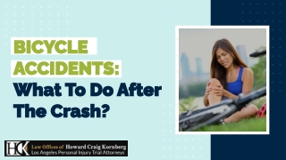 Bicycle Accidents: What To Do After The Crash?