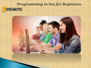 Programming in Sas for Beginners