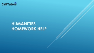 Humanities homework help