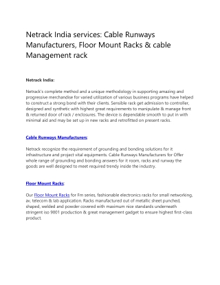 netrack india: Floor Mount Racks