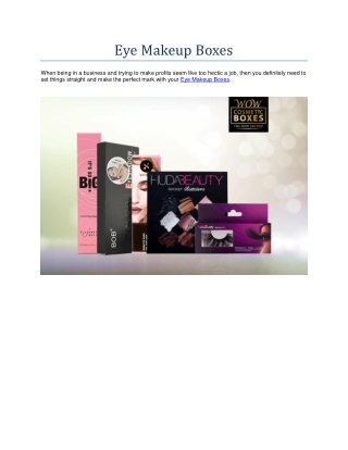 Eye Makeup Boxes