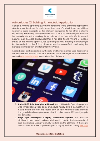 Advantages Of Building An Android Application