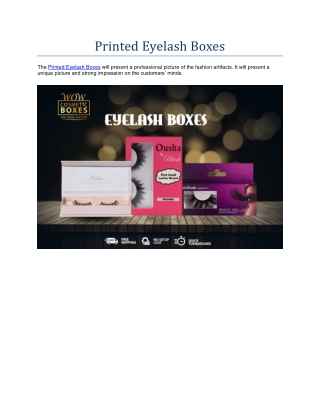 Printed Eyelash Boxes