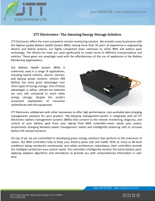 TT Electronics- The Amazing Energy Storage Solution