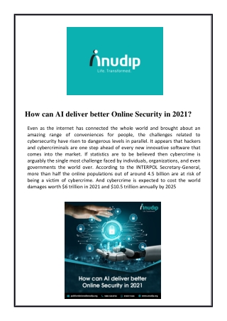 How can AI deliver better Online Security in 2021?