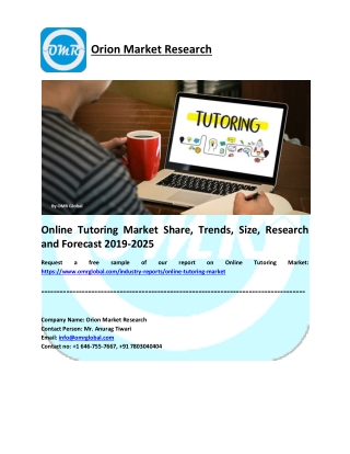 Online Tutoring Market Share, Trends, Size, Research and Forecast 2019-2025