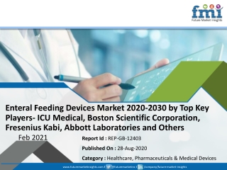 Enteral Feeding Devices Market SWOT Analysis by Top Key Players- ICU Medical, Boston Scientific Corporation, Fresenius K