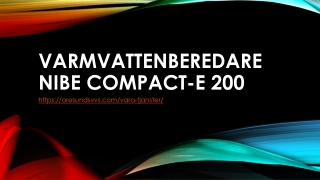 Varmvattenberedare Nibe Compact-E 200