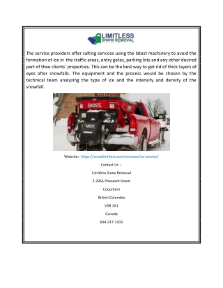 Ice Control and Removal Services in North Vancouver, BC