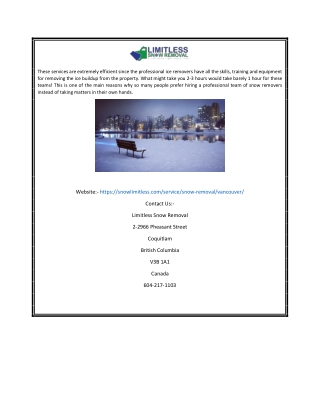 snow shoveling vancouver | snowlimitless.com