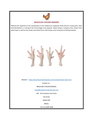 Frozen Chicken Paws for sale | Brazilian Chicken Brands