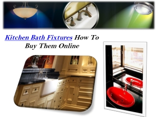 Kitchen Bath Fixtures