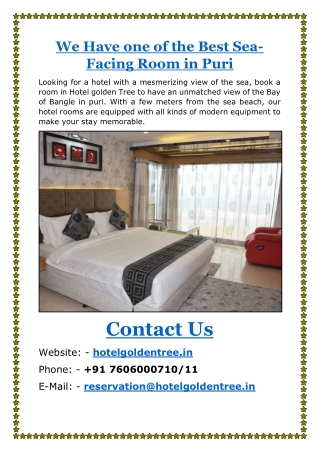 Book a Hotel Room Online Near Sea Beach Puri.