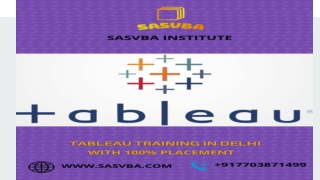 Tableau Certification Training in Delhi