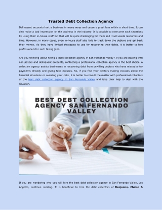 Trusted Debt Collection Agency