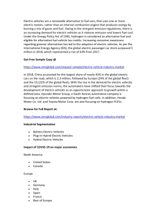 Global Electric Vehicle Industry Market  Size, Segmentation, Share, Forecast, Analysis, Industry Report to 2019-2025