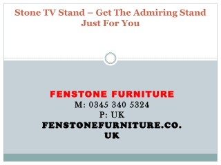 Stone TV Stand – Get The Admiring Stand Just For You