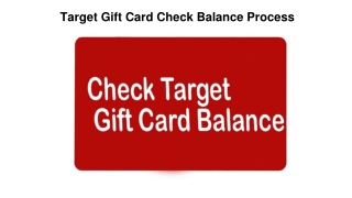 Target Gift Card Check Balance Process