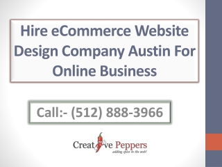 Hire eCommerce Website Design Company Austin For Online Business