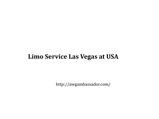 Best Limo Service Las Vegas at USA