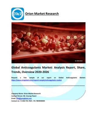 Anticoagulants Market Research and Forecast 2020-2026