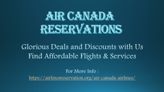 Air Canada Reservations