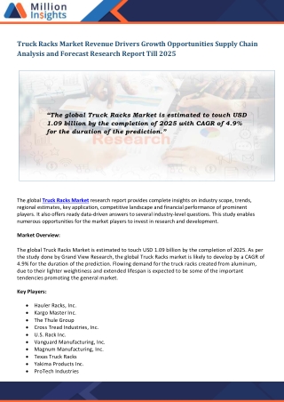 Truck Racks Market