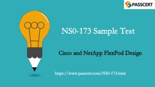 Cisco and NetApp FlexPod Design NS0-173 Dumps