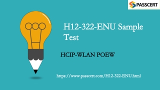 2021 Valid HCIP-WLAN POEW H12-322 Dumps