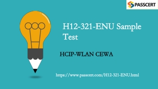 2021 Valid HCIP-WLAN CEWA H12-321-ENU Dumps