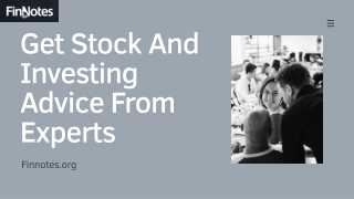 Get Stock And Investing Advice From Experts