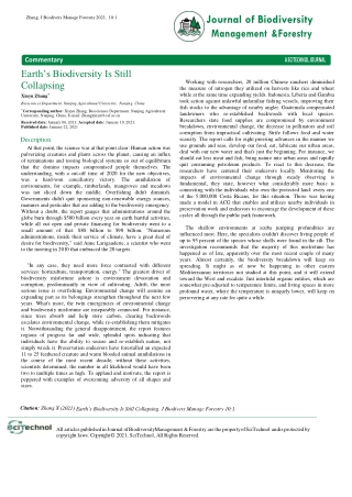 Journal of Biodiversity Management & Forestry