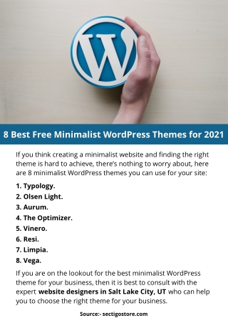 8 Best Free Minimalist WordPress Themes for 2021
