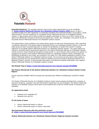 Sodium Methoxide Solution As A Biodiesel Catalyst industry